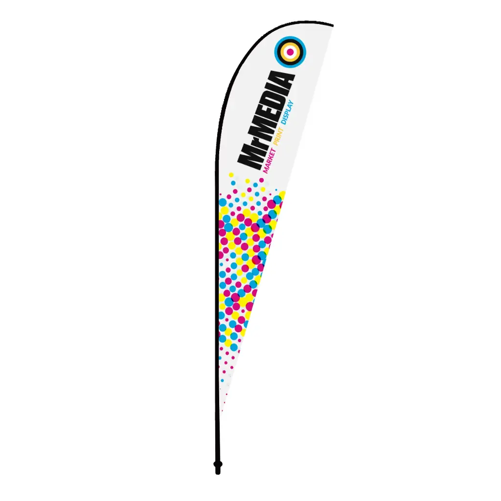 [SKU - TD4MDDCPMX] Teardrop Flag 13', Double sided, Complete