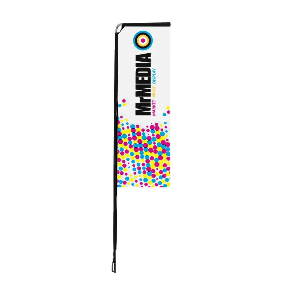 [SKU - TS2MDSCPMX] Telescopic Flag (Fiberglass) 6.5', Single sided, Complete