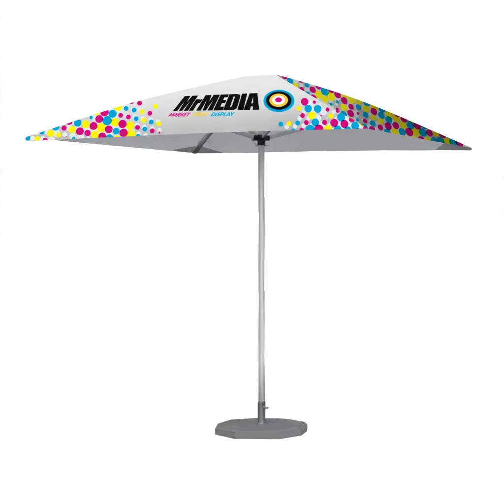 [SKU - UM22USCSQU] Umbrella 7 x 7', UV Print, Square 4-Panel, Complete