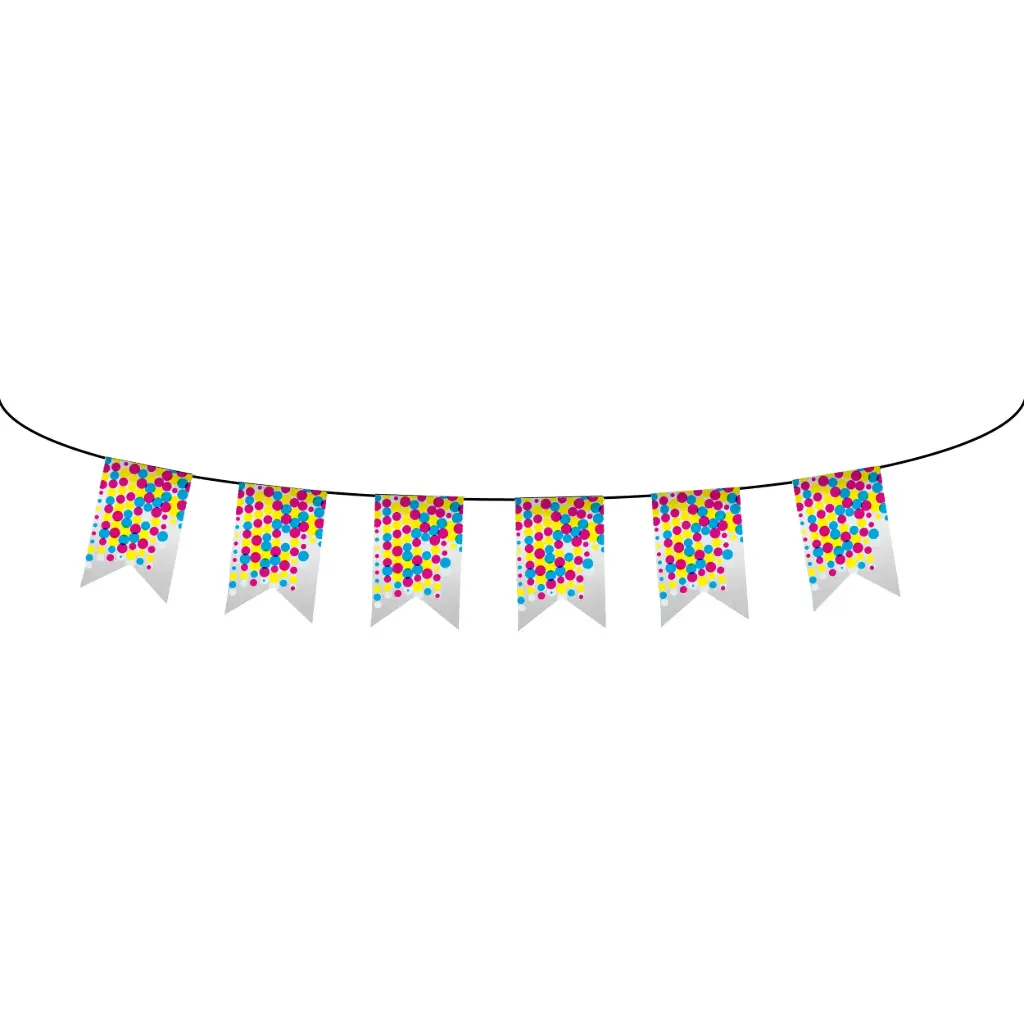 [SKU - PE20DSCGUI] Guidon Pennants. Single sided, PVC, 33' Length