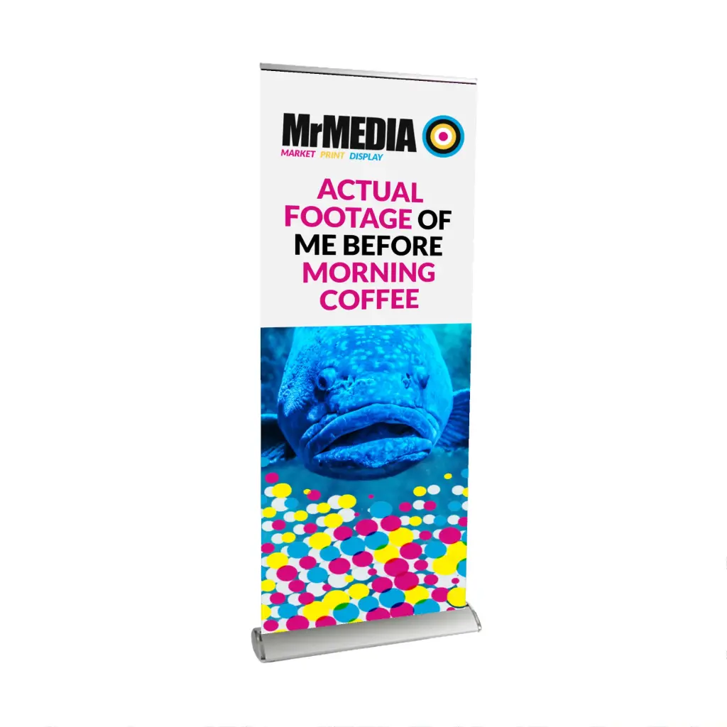 [SKU - PU85USCEXE] Pull Up Banner 2.8 x 6.5', PVC, Complete, Deluxe
